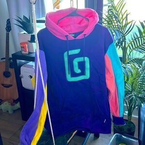 Karl Jacobs Merch color block hoodie brand new